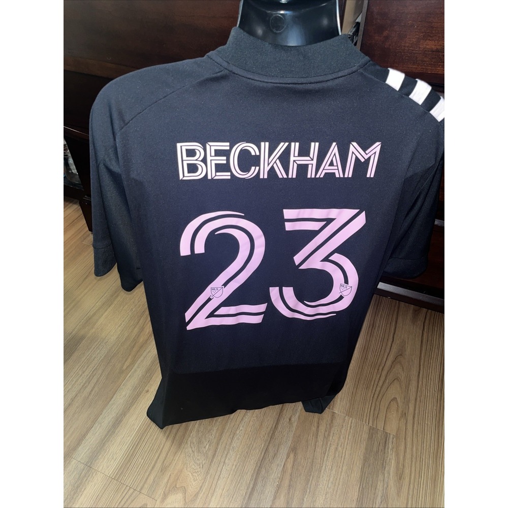 Adidas Inter Miami CF Beckham #23 Jersey Men's Sz 2XL Black Inaugural 2020 - Picture 4 of 10